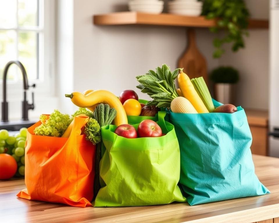 Herbruikbare vershoudzakken voor fruit en groenten