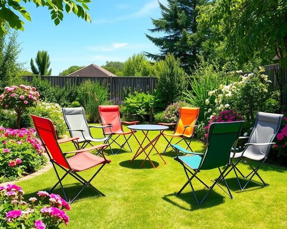 Opklapbare tuinstoelen voor flexibel buitengebruik