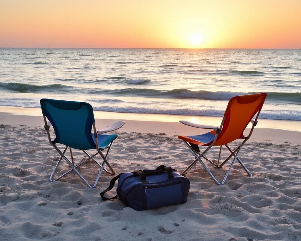 Opvouwbare strandstoelen voor gemakkelijk transport