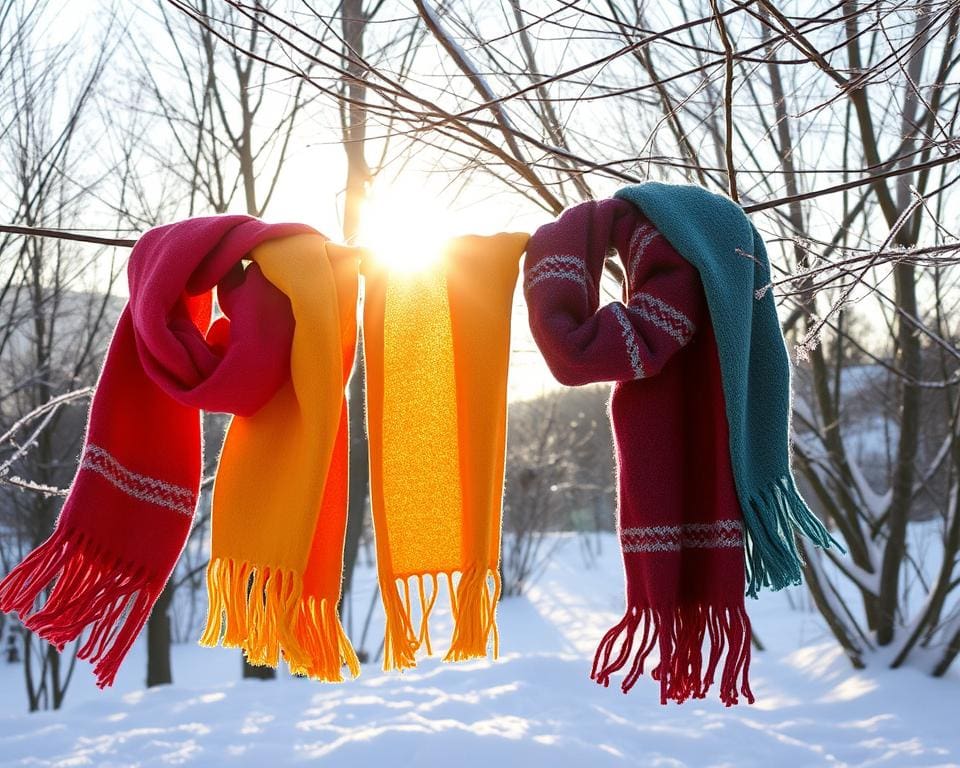 Warme sjaals voor koude dagen in de buitenlucht