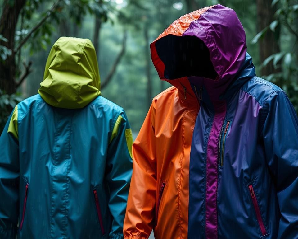 Warme waterdichte jassen voor regenachtige wandelingen