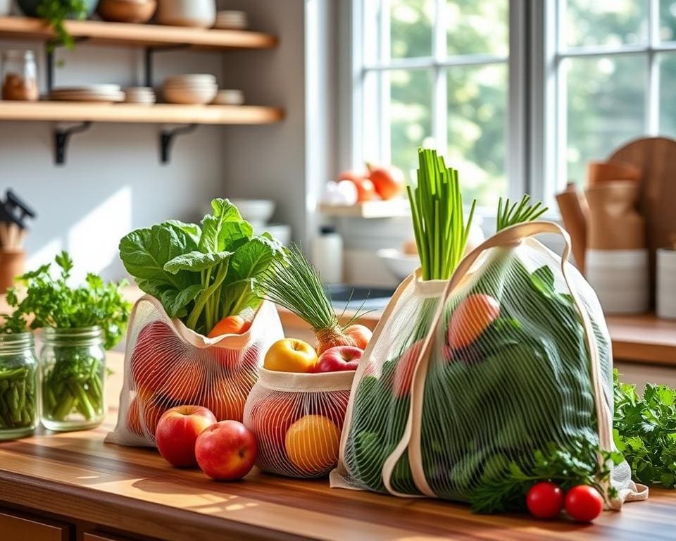 herbruikbare zakjes voor fruit en groente