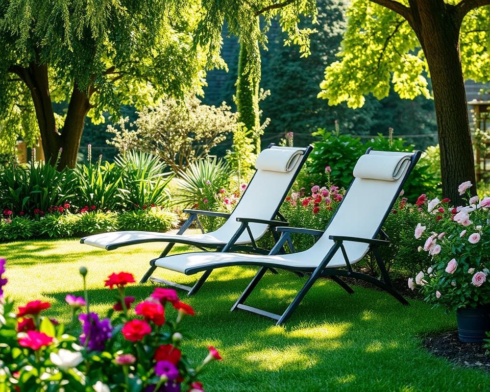 opklapbare ligstoelen voor extra comfort in de tuin