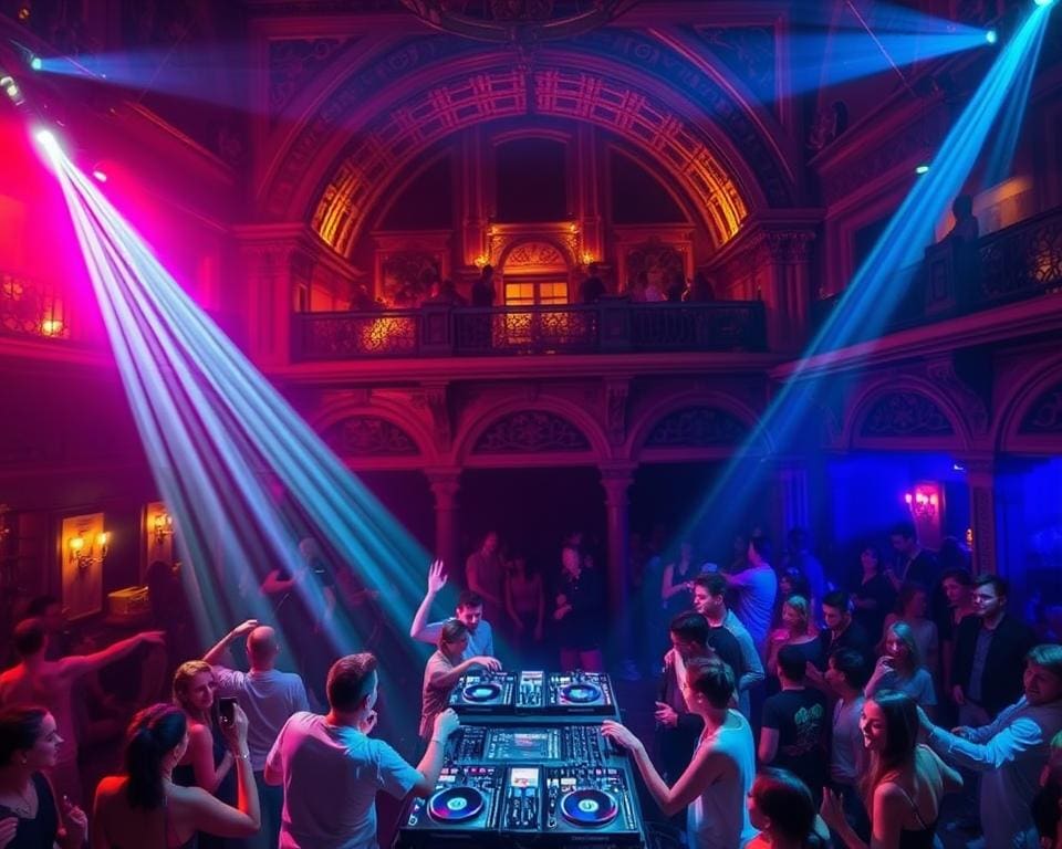 Discotheeknacht in een historische locatie met internationale DJ’s